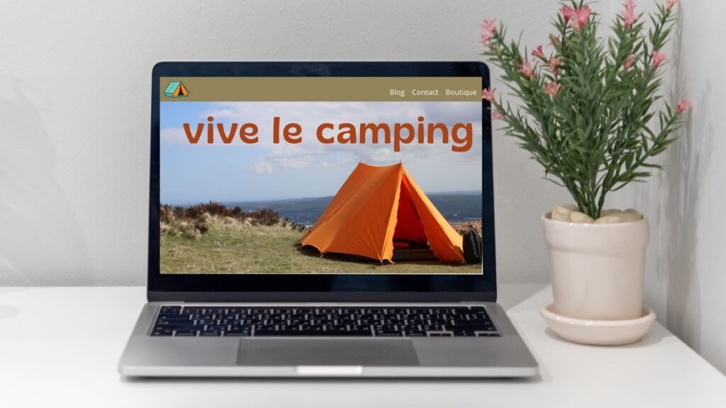 vive le camping mock up pour le site vivelecamping.com